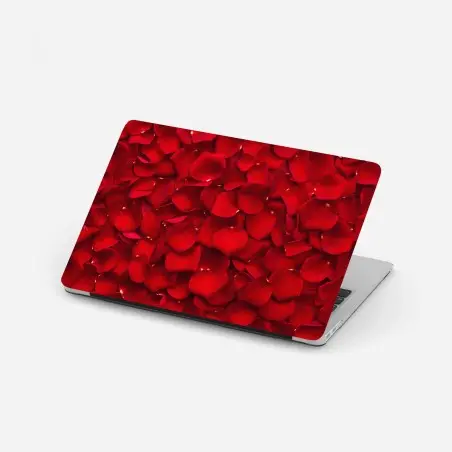 Pegatina para portátil arte decorativo de pétalos de rosa rojos – Pixers®