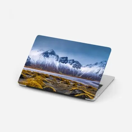 Pegatina para portátil amanecer en Vestrahorn: belleza ártica panorámica – Pixers®