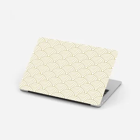 Pegatina para portátil patrón semicircular dorado minimalista – Pixers®