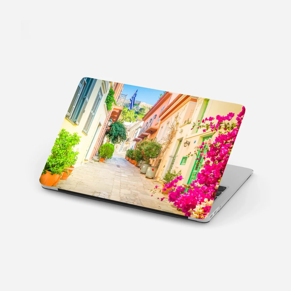 Pegatina para portátil calle pintoresca de Plaka, Atenas – Pixers® Pegatina para portátil calle pintoresca de Plaka, Atenas – Pixers®