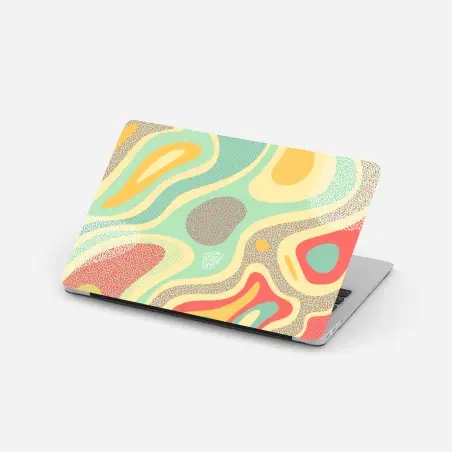 Pegatina para portátil diseño abstracto orgánico en tonos pastel – Pixers®