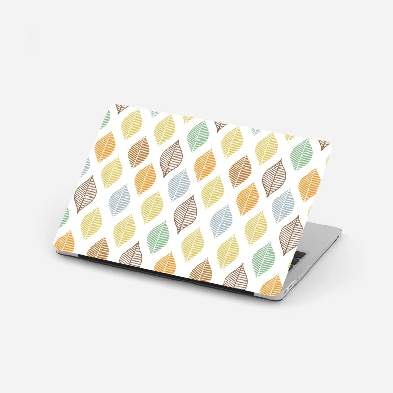 Pegatina para portátil hojas geométricas en tonos pastel