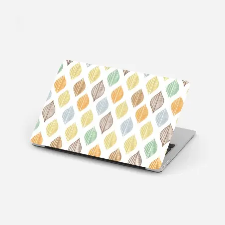 Pegatina para portátil hojas geométricas en tonos pastel – Pixers®