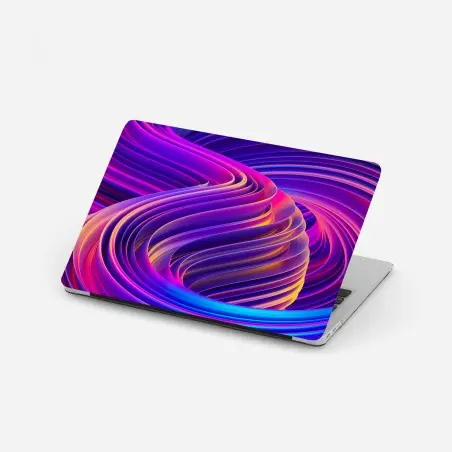 Pegatina para portátil ondas cromáticas en espiral – Pixers®