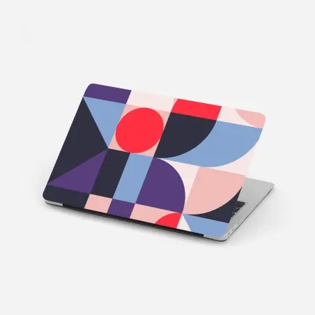 Pegatina para portátil composición geométrica en tonos pastel y vivos – Pixers®