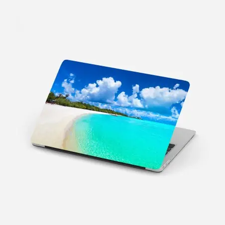 Pegatina para portátil paraíso turquesa en Maldivas – Pixers®