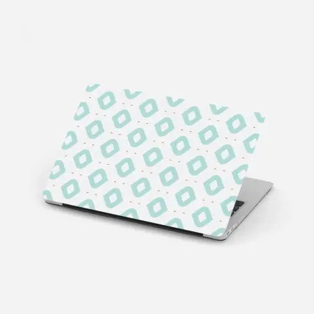 Pegatina para portátil patrón geométrico turquesa minimalista – Pixers®