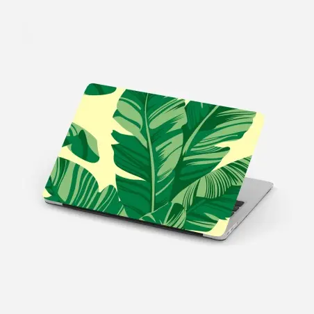 Pegatina para portátil patrón de hojas tropicales en verde – Pixers®