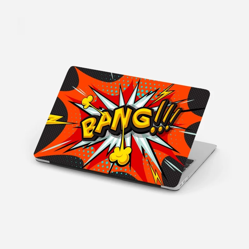 Pegatina para portátil explosión pop retro con onomatopeya – Pixers®