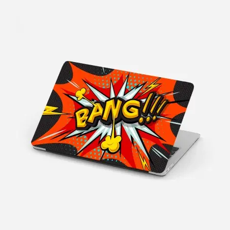 Pegatina para portátil explosión pop retro con onomatopeya – Pixers®