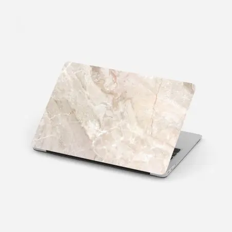 Pegatina para portátil mármol beige con vetas naturales – Pixers®