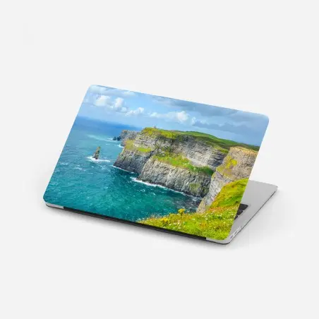 Pegatina para portátil panorama costero de los acantilados de Moher – Pixers®