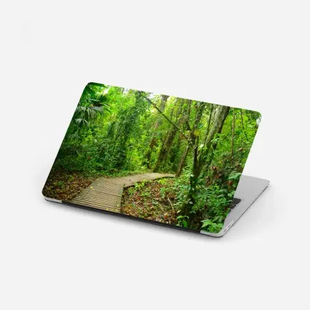 Pegatina para portátil sendero entre la selva tropical – Pixers®