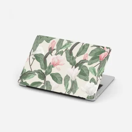 Pegatina para portátil patrón de magnolias en tonos pastel – Pixers®