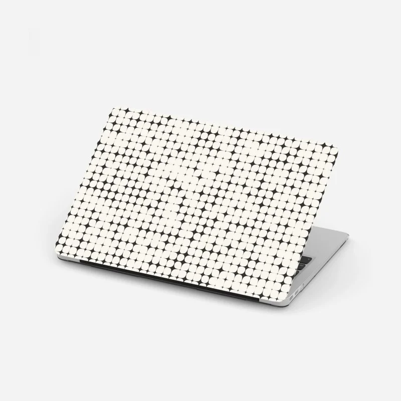 Pegatina para portátil patrón geométrico óptico en blanco y negro