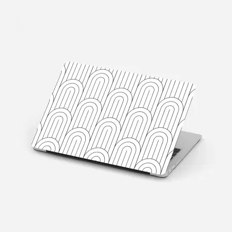 Pegatina para portátil patrón de arcos geométricos minimalista – Pixers®
