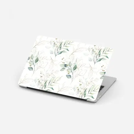 Pegatina para portátil diseño botánico en acuarela con toques dorados – Pixers®