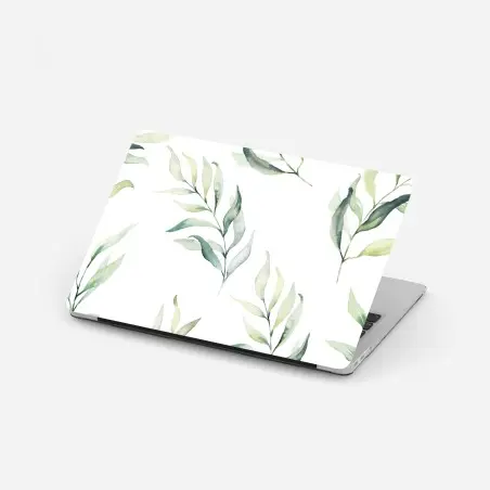 Pegatina para portátil diseño botánico de hojas en acuarela – Pixers®