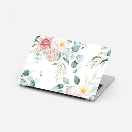 Pegatina para portátil sofisticado estampado floral en acuarela – Pixers®