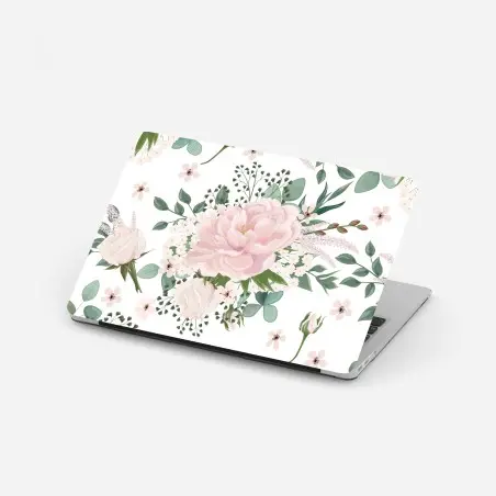 Pegatina para portátil belleza floral en tonos pastel – Pixers®