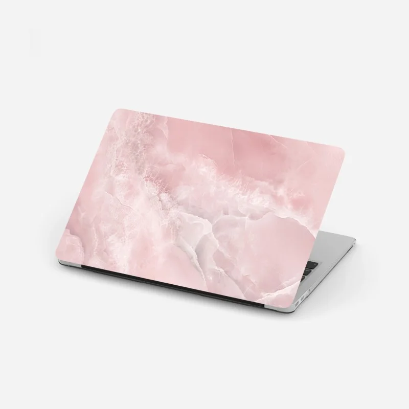 Pegatina para portátil mármol rosa etéreo para decoración