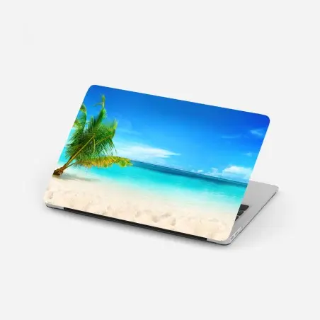 Pegatina para portátil paraíso tropical en la playa – Pixers®
