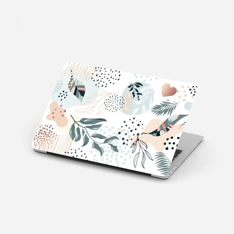 Pegatina para portátil diseño botánico en tonos pastel