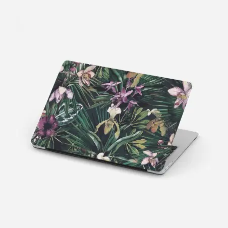 Pegatina para portátil orquídeas y palmas en acuarela – Pixers®