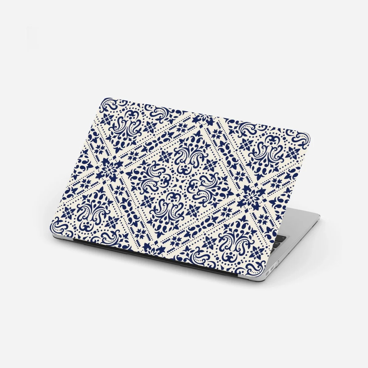 Pegatina para portátil motivo damasco azul marino y crema – Pixers® Pegatina para portátil motivo damasco azul marino y crema – Pixers®