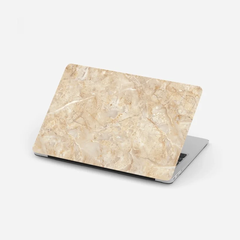 Pegatina para portátil mármol beige veteado para decoración de interiores