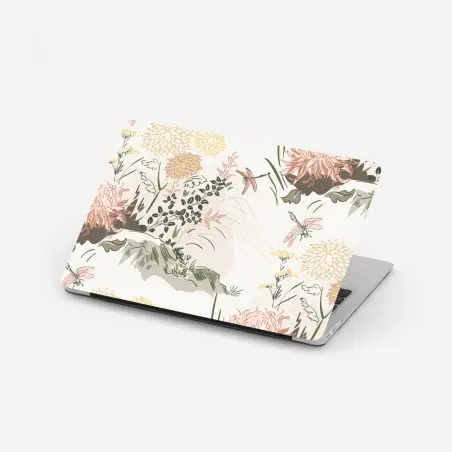 Pegatina para portátil patrón floral botánico en tonos pastel – Pixers®