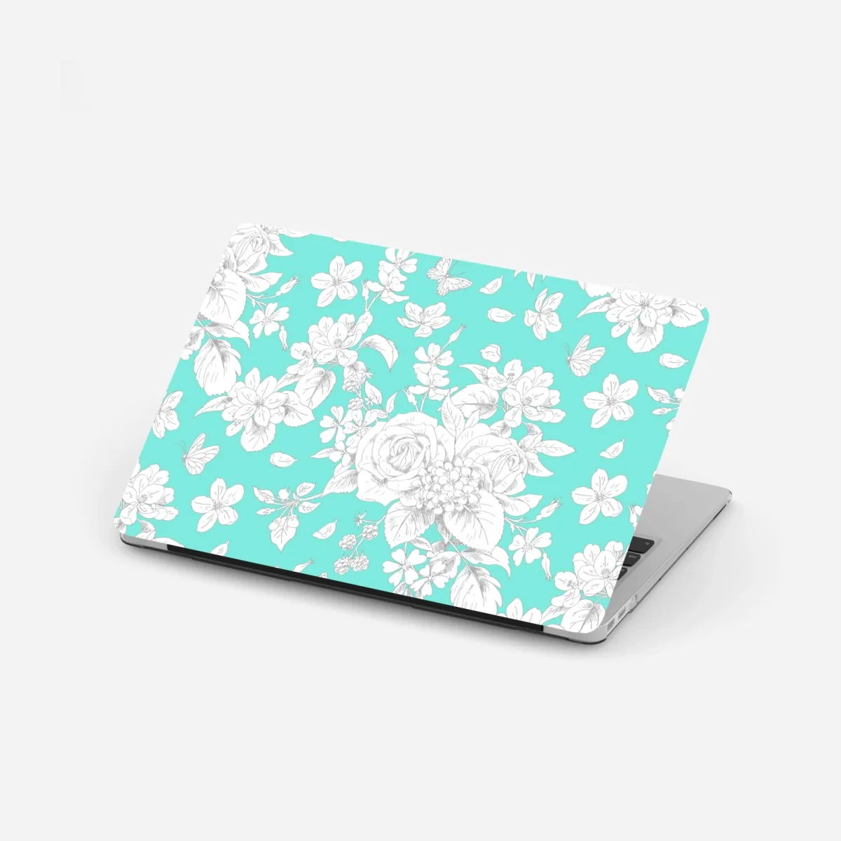 Pegatina para portátil estampado floral vintage en turquesa – Pixers® Pegatina para portátil estampado floral vintage en turquesa – Pixers®