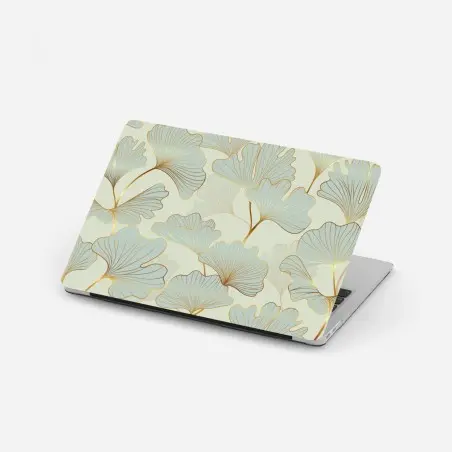 Pegatina para portátil patrón elegante de hojas de ginkgo doradas – Pixers®