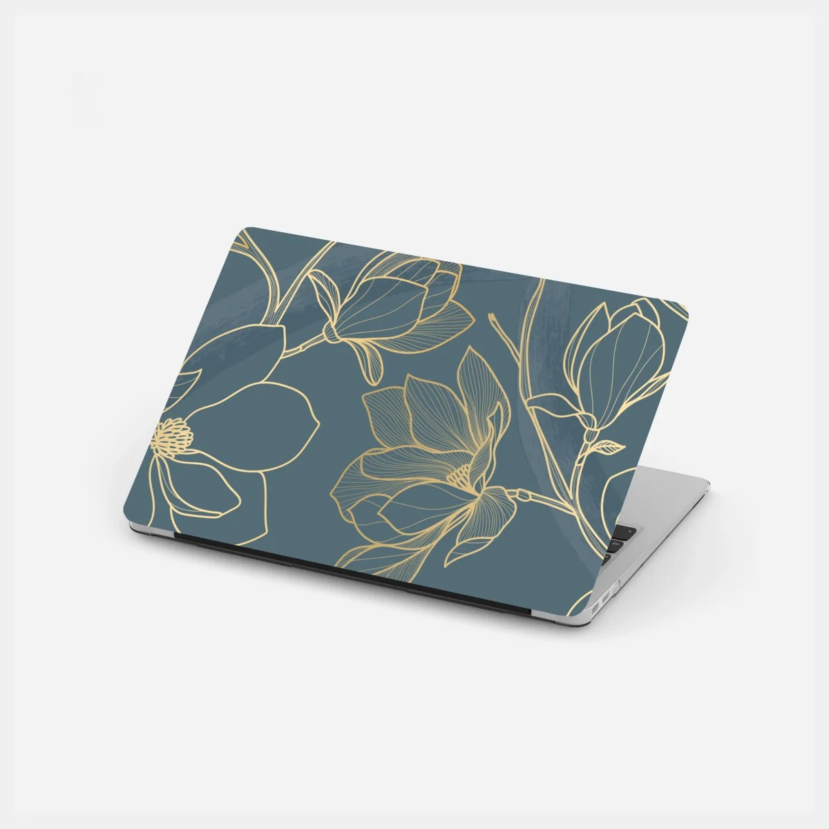 Pegatina para portátil magnolias en trazos dorados sobre fondo azul – Pixers® Pegatina para portátil magnolias en trazos dorados sobre fondo azul – Pixers®