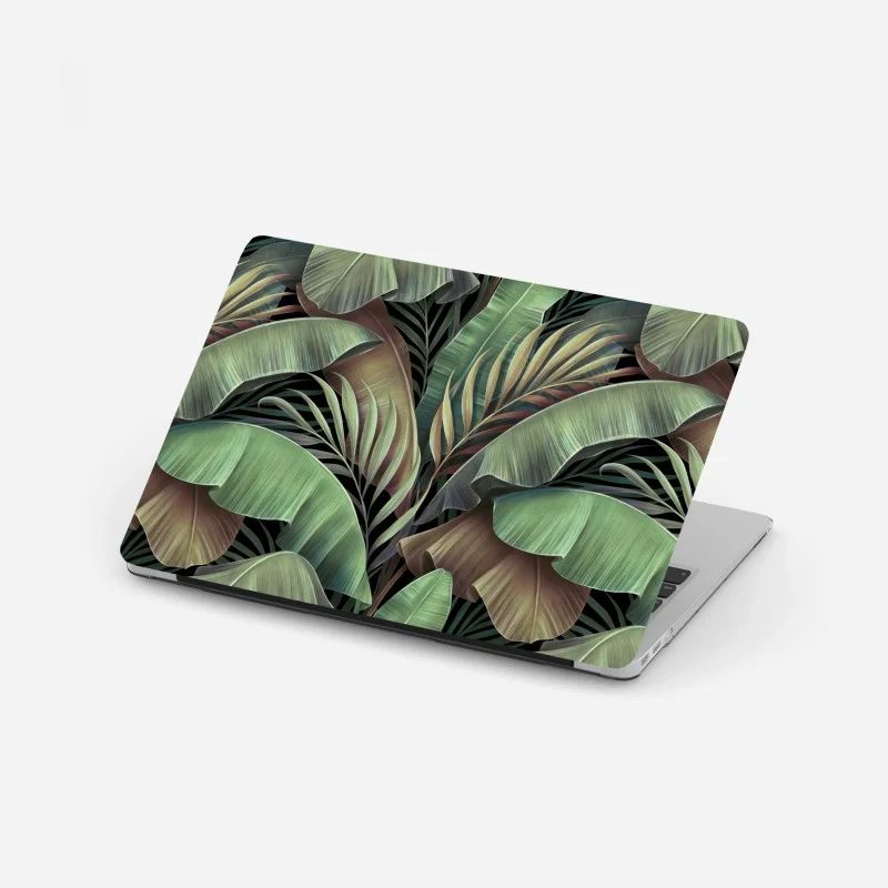 Pegatina para portátil follaje tropical en tonos verdes