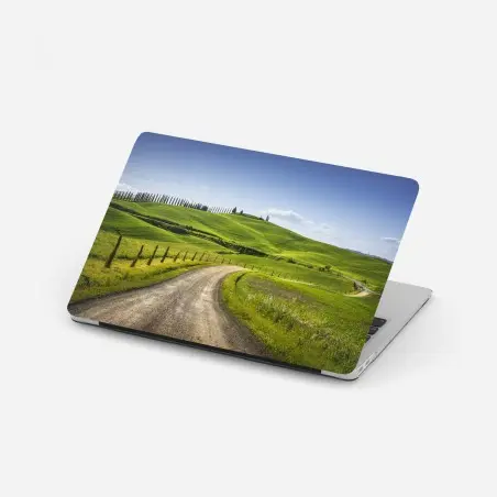 Pegatina para portátil camino rural en Monteroni d'Arbia, Toscana – Pixers®