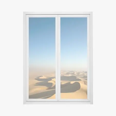 Pegatina para ventana dunas infinitas bajo cielo azul – Pixers®