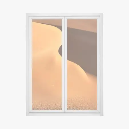 Pegatina para ventana curvas doradas del desierto – Pixers®