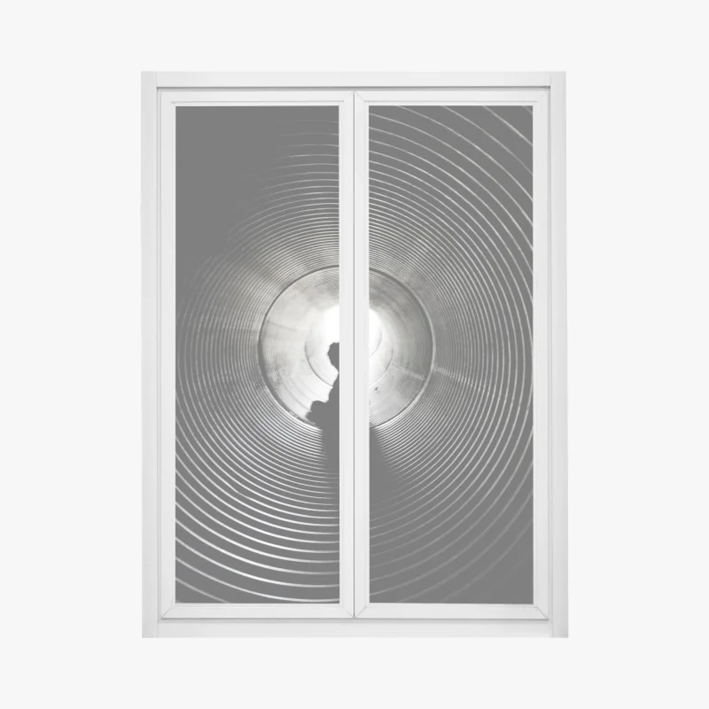 Pegatina para ventana silueta en el túnel de luz