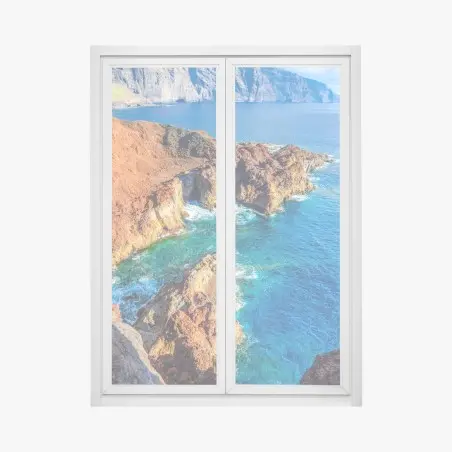 Pegatina para ventana acantilados volcánicos en Punta Teno, Tenerife – Pixers®
