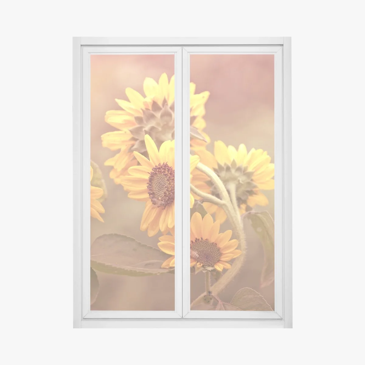 Pegatina para ventana girasoles vintage en tonos cálidos – Pixers® Pegatina para ventana girasoles vintage en tonos cálidos – Pixers®