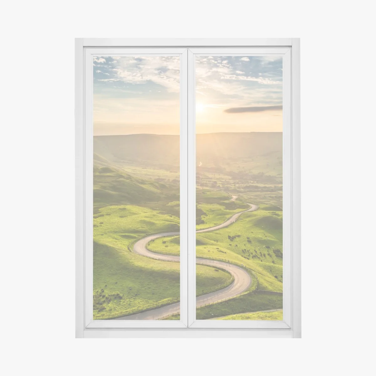Pegatina para ventana carretera serpenteante al atardecer – Pixers® Pegatina para ventana carretera serpenteante al atardecer – Pixers®