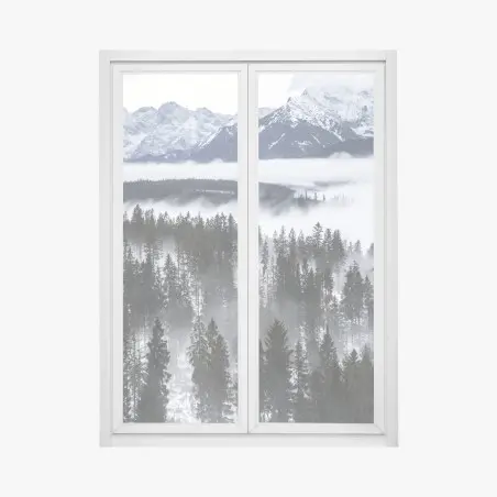 Pegatina para ventana silencio invernal en las montañas Tatra – Pixers®