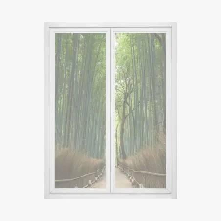 Pegatina para ventana sendero en bosque de bambú – Pixers®