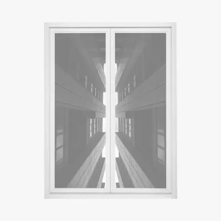 Pegatina para ventana simetría arquitectónica en blanco y negro – Pixers®
