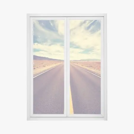 Pegatina para ventana carretera infinita en Valle de la Muerte – Pixers®