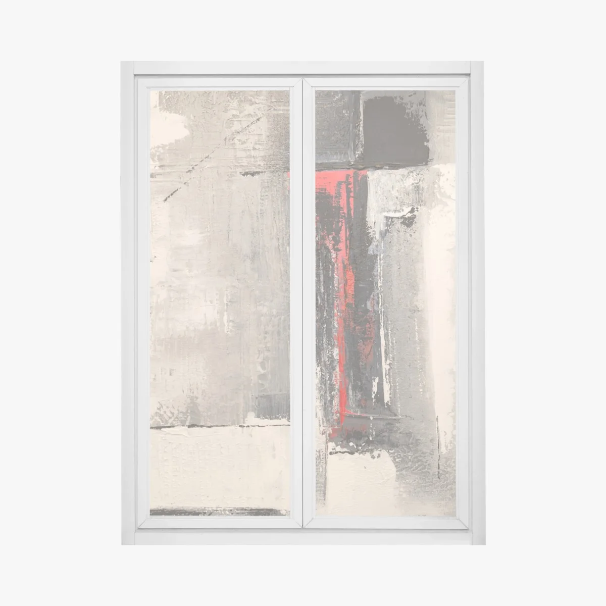 Pegatina para ventana composición abstracta en tonos grises con acento rojo – Pixers® Pegatina para ventana composición abstracta en tonos grises con acento rojo – Pixers®