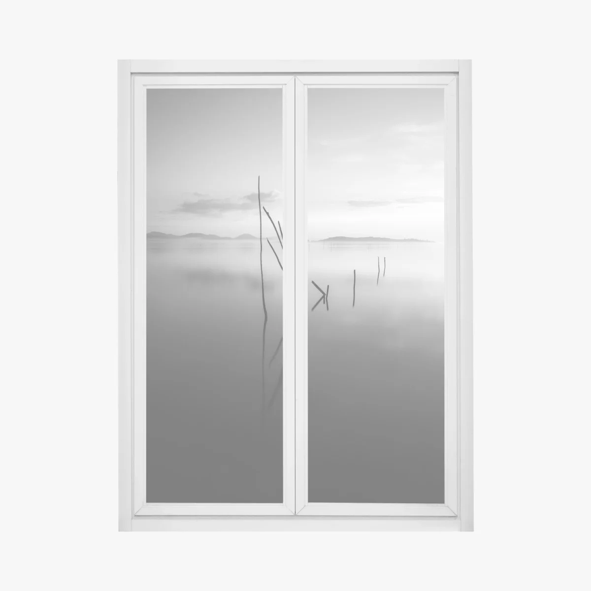 Pegatina para ventana paisaje minimalista en blanco y negro – Pixers® Pegatina para ventana paisaje minimalista en blanco y negro – Pixers®