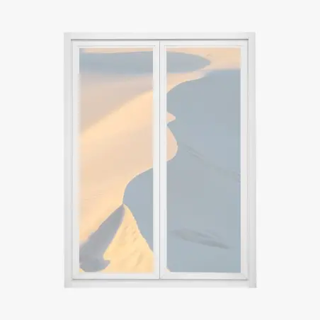 Pegatina para ventana curvas doradas del desierto – Pixers®