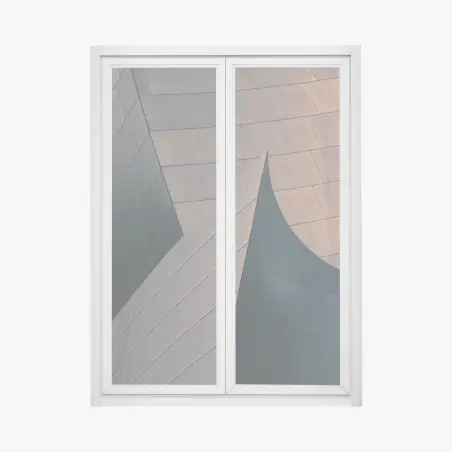 Pegatina para ventana geometría arquitectónica en metal – Pixers®